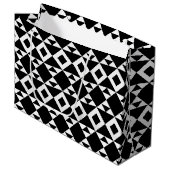 Grand Sac Cadeau Triangles Tribaux (Devant Angle)