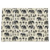 Grand Sac Cadeau Tribal Elephant Boho Pattern (1) (Devant)