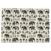 Grand Sac Cadeau Tribal Elephant Boho Pattern (1) (Dos)
