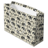 Grand Sac Cadeau Tribal Elephant Boho Pattern (1) (Dos Angle)