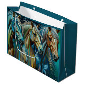 Grand Sac Cadeau Trio des chevaux (Devant Angle)