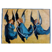 GRAND SAC CADEAU TROIS ANGELS DE NOËL EN BLEU (Dos)