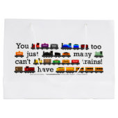 Grand Sac Cadeau Trop de trains ! (Dos)