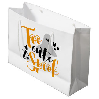 Grand Sac Cadeau Trop Mignon Pour Effrayer Fantôme Halloween Drôle 