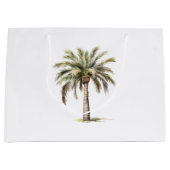 Grand Sac Cadeau Tropical Aloha Beach Cocots Palm Trees Mariage (Devant)