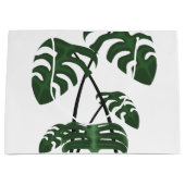 Grand Sac Cadeau Tropical Monstera Palm Leaf Gift Bag (Devant)
