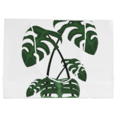 Grand Sac Cadeau Tropical Monstera Palm Leaf Gift Bag (Dos)