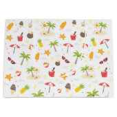 Grand Sac Cadeau Tropical Summer Beach Vacances Motif Design (Devant)
