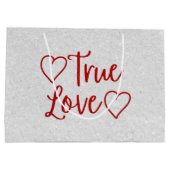 Grand Sac Cadeau True Love Red Parties scintillant Valentine's Gran (Dos)