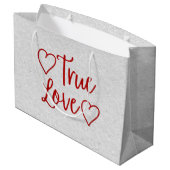 Grand Sac Cadeau True Love Red Parties scintillant Valentine's Gran (Dos Angle)