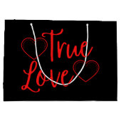 Grand Sac Cadeau True Love Red Valentine's (Dos)