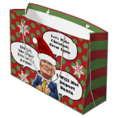 Grand Sac Cadeau Trump Noël drôle (Dos Angle)