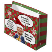 Grand Sac Cadeau Trump Noël drôle (Devant Angle)