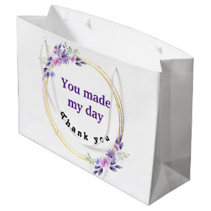 Grand Sac Cadeau Tu As Fait Ma Merci De Jour, La Couronne Florale V