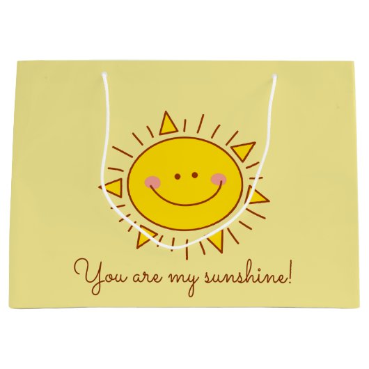 Grand Sac Cadeau Tu Es Mon Soleil Joyeux Jour Ensoleillé (Devant)