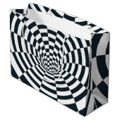 Grand Sac Cadeau Tunnel d'illusion optique (Dos Angle)