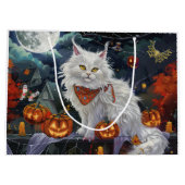 Grand Sac Cadeau Turc Angora Chat Halloween Éffrayant (Dos)