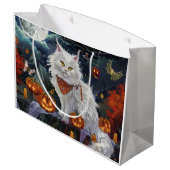 Grand Sac Cadeau Turc Angora Chat Halloween Éffrayant (Dos Angle)