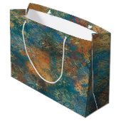 Grand Sac Cadeau Turquoise Cooper Patina (Dos Angle)