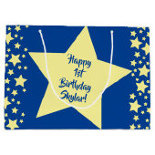 Grand Sac Cadeau Twinkle Little Star Cute 1er Anniversaire Thème de (Dos)