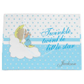 Grand Sac Cadeau Twinkle, Twinkle Little Star - Baby Blue (Devant)