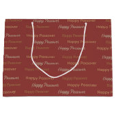 Grand Sac Cadeau Typographie de Joyeuse Pâque (Devant)