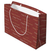 Grand Sac Cadeau Typographie de Joyeuse Pâque (Dos Angle)