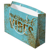 Grand Sac Cadeau Typographie de parties scintillantes d'or de (Dos Angle)