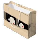 Grand Sac Cadeau Typographie moderne Mummy Monster Halloween (Devant Angle)