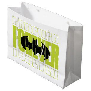 Grand Sac Cadeau Typographie Symbole Graphique Batman Pour Toujours