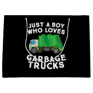 Grand Sac Cadeau Un Camion-poubelle Juste Un Garçon Qui Aime Les Ca