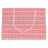 Grand Sac Cadeau Un design abstrait rouge et orange vif avec des to (Devant)