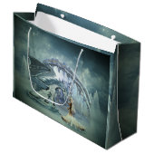 Grand Sac Cadeau Un dragon de glace génial (Devant Angle)