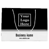 Grand Sac Cadeau Un logo professionnel en noir et blanc (Dos)