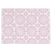 Grand Sac Cadeau Un mandala assez rose sur blanc | (Devant)