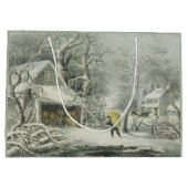 Grand Sac Cadeau Un Matin neigeux (Dos)