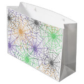Grand Sac Cadeau Un simple Motif Web d'Halloween Spider (Dos Angle)