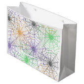 Grand Sac Cadeau Un simple Motif Web d'Halloween Spider (Devant Angle)