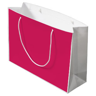 Grand Sac Cadeau Un tableau de fleurs rouges et roses avec l vert l