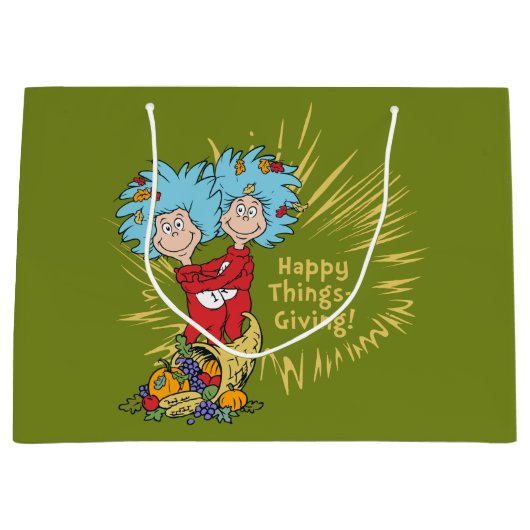 Grand Sac Cadeau Une Chose Deux Joyeuses Choses Qui Donnent ! (Devant)