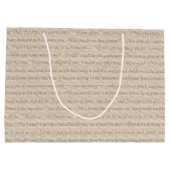 Grand Sac Cadeau Une citation de chant de Noël (Dos)