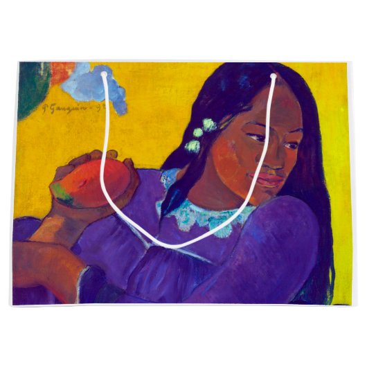 Grand Sac Cadeau Une femme avec un manchot, Gauguin (Devant)