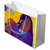 Grand Sac Cadeau Une femme avec un manchot, Gauguin (Devant Angle)