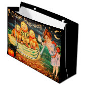 Grand Sac Cadeau Une joyeuse Halloween (Devant Angle)