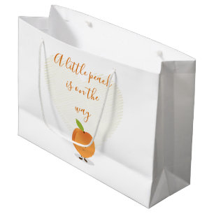 Grand Sac Cadeau Une petite pêche est sur le baby shower de maniè