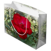 Grand Sac Cadeau Une rose solitaire (Dos Angle)