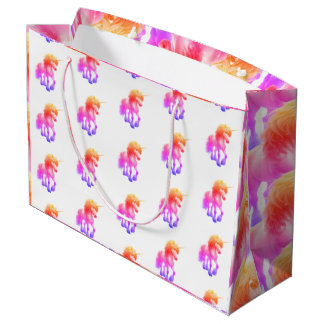 Grand Sac Cadeau Unicorn Neon Gift Bag