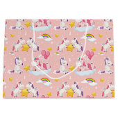 Grand Sac Cadeau Unicorn Rainbows (Devant)