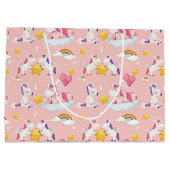 Grand Sac Cadeau Unicorn Rainbows (Dos)