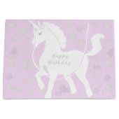 Grand Sac Cadeau Unicorne et étoiles (Devant)